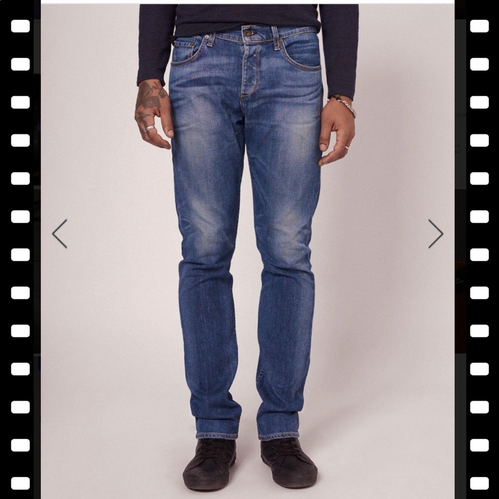 Mens Rag & Bone Jeans Size 36 - FIT 3 - Slim Straight Leg - Vintage